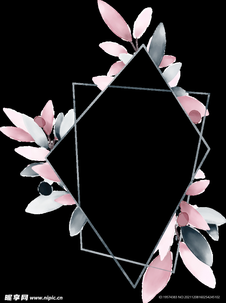 粉色花型叶子植物