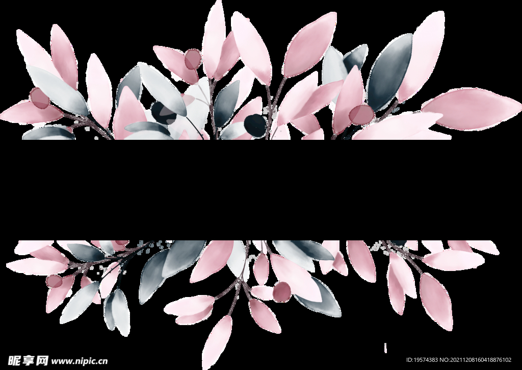 粉色花型叶子植物