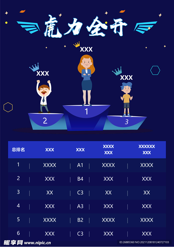 排名海报