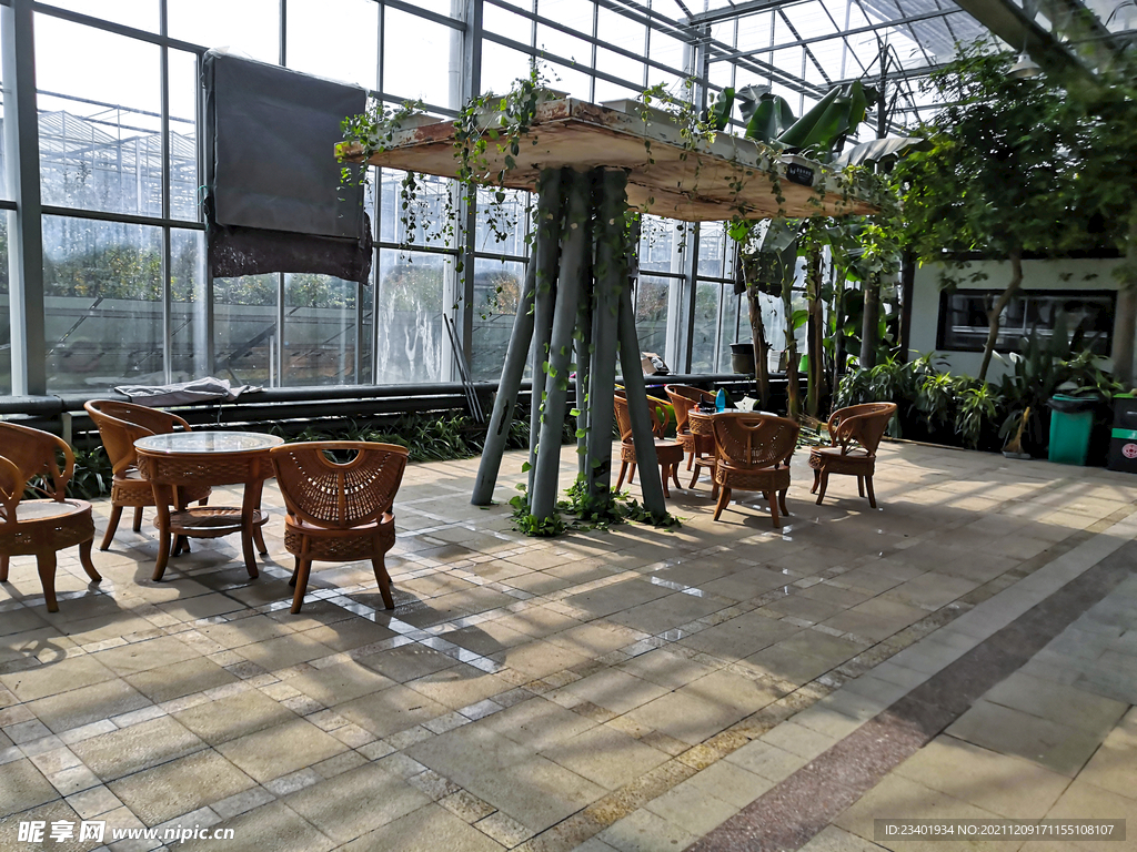 农业科技馆休息区桌椅