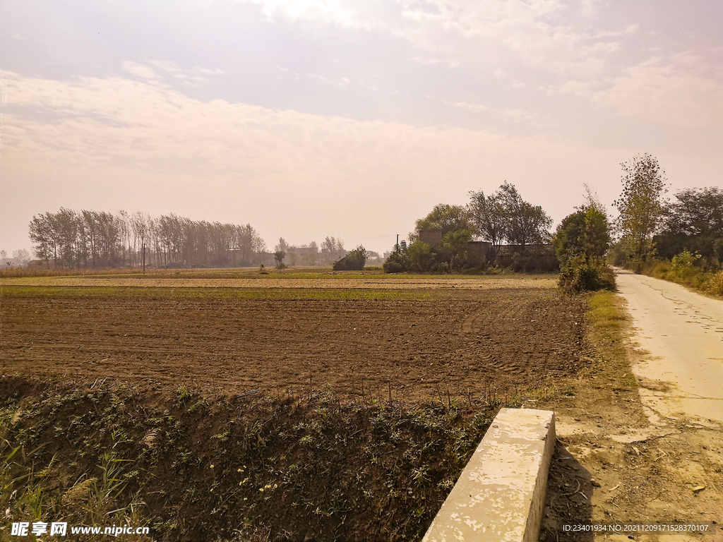 农村乡间道路农业土地