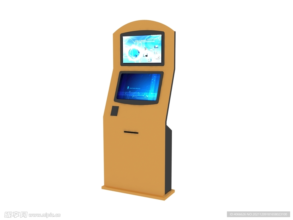触摸自助机3d模型