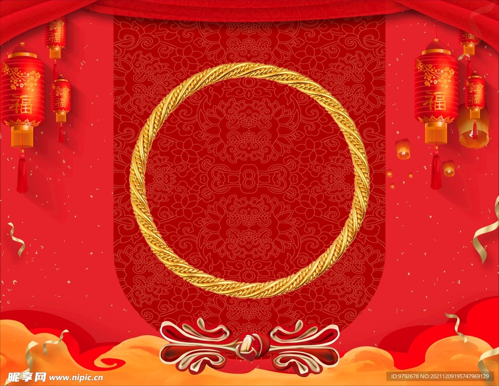 黄金手镯 黄金首饰 背景素材 