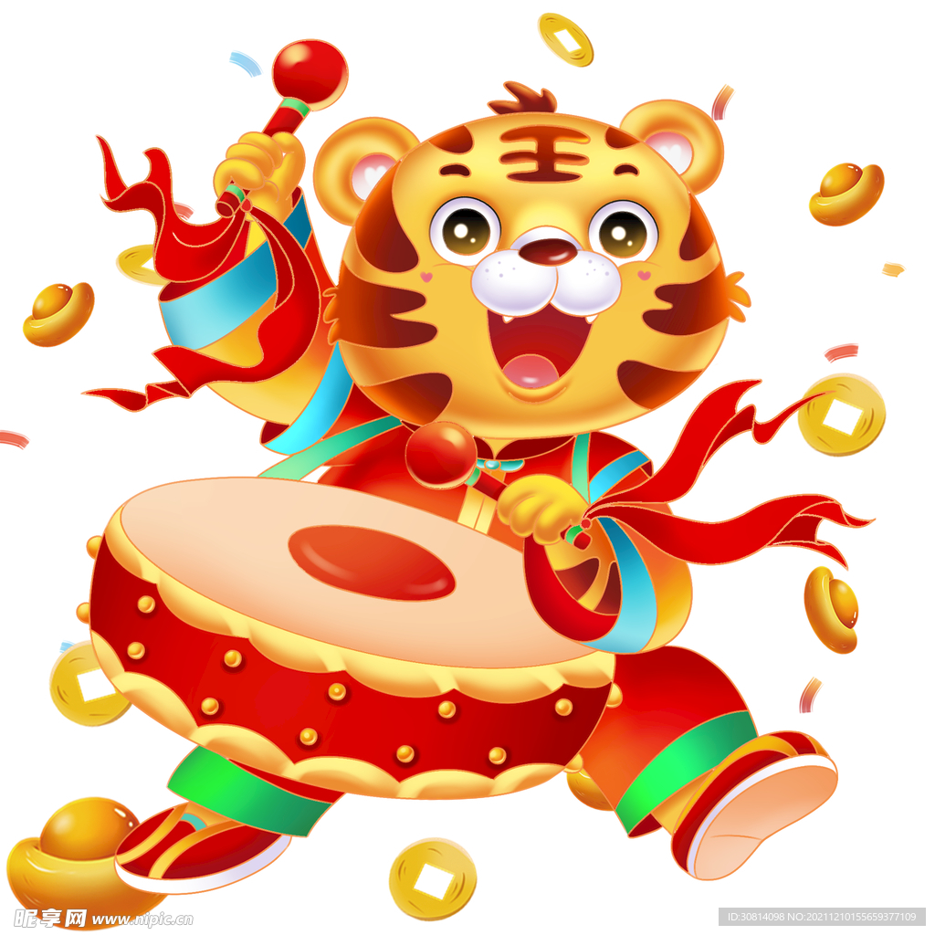 2022新年打鼓老虎