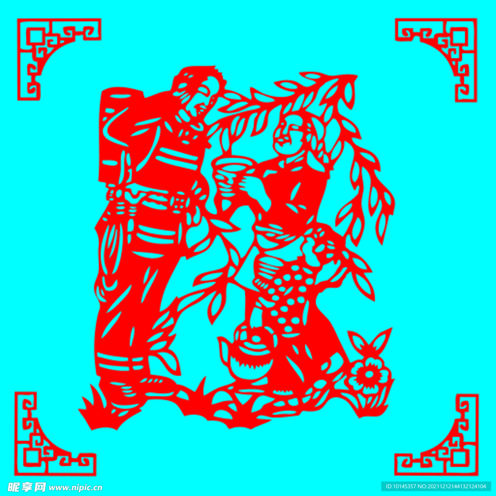 人民重托剪纸