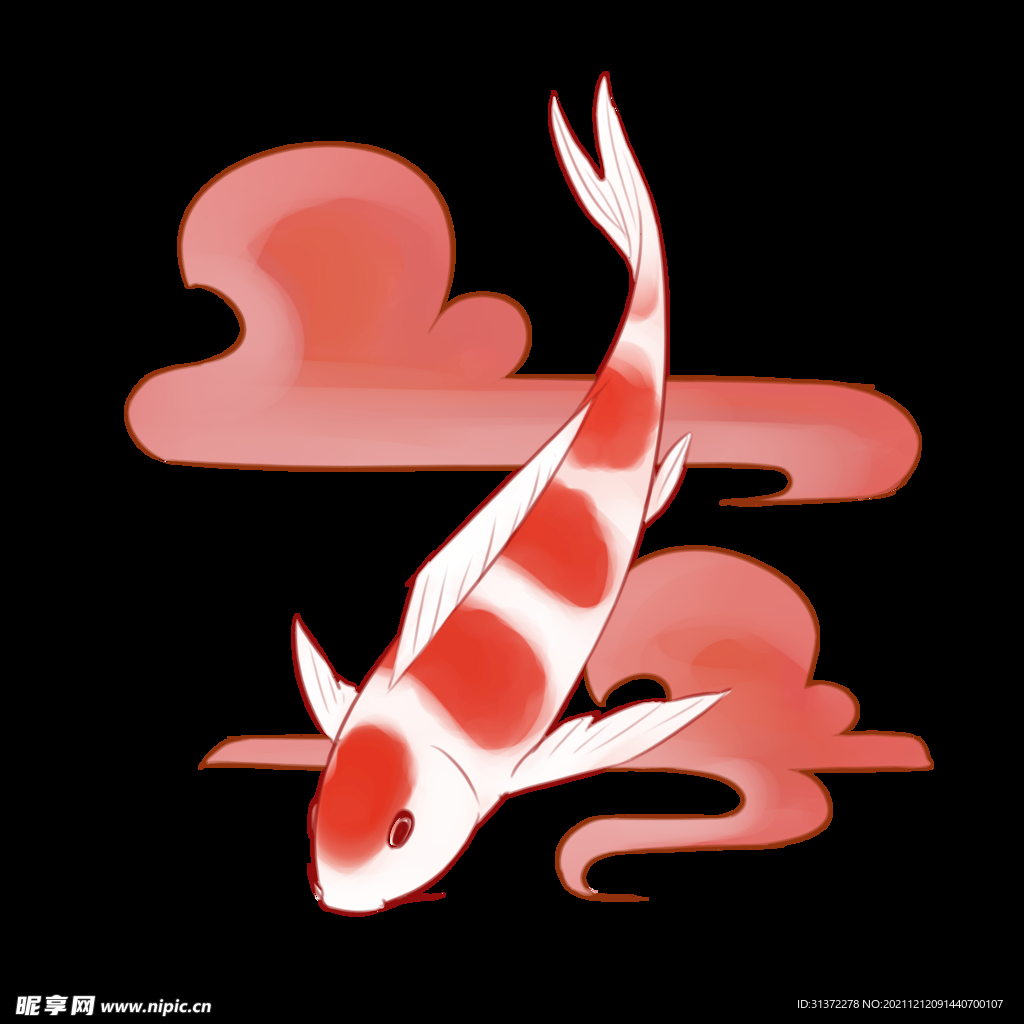  锦鲤元素图片