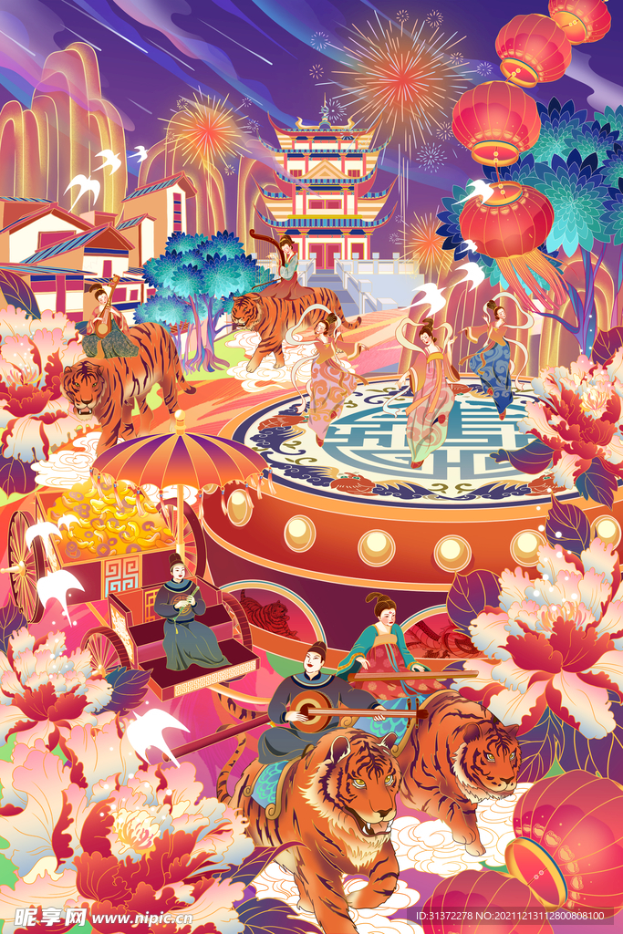 虎年国潮海报图片 