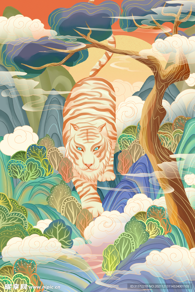 虎年国潮海报图片 