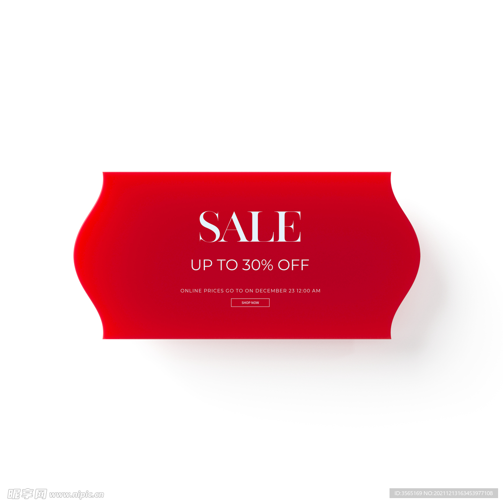 红色销售标签PSD素材