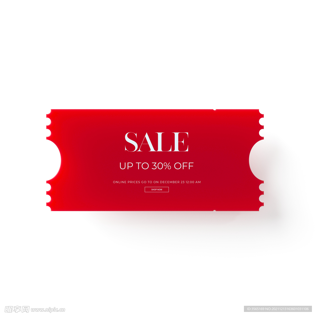 红色销售标签PSD素材
