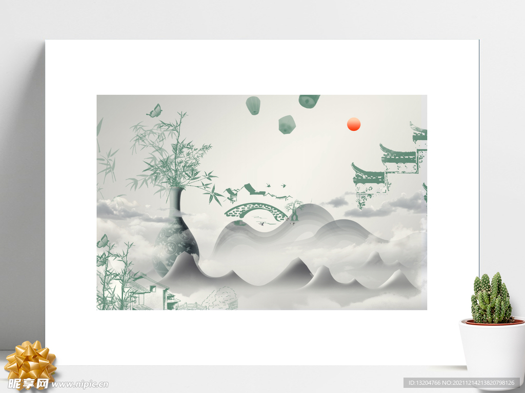 中式意境山水画 