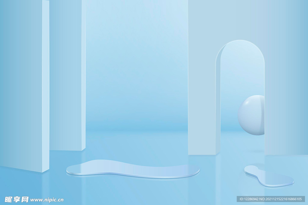 c4d电商产品展台背景