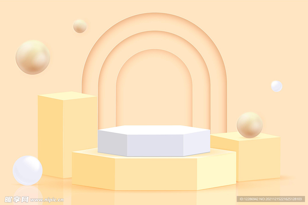 c4d电商产品展台背景