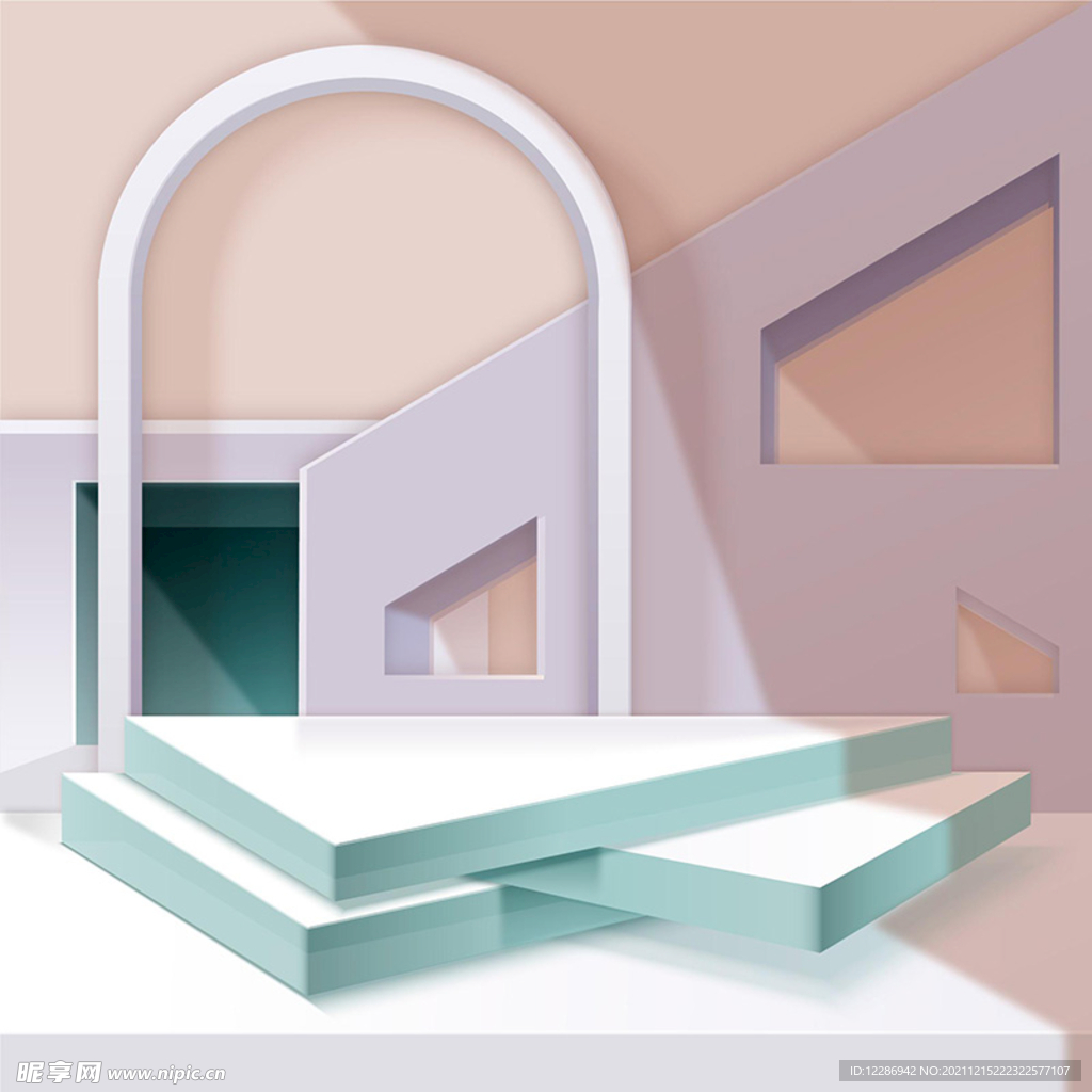 c4d电商产品展台背景