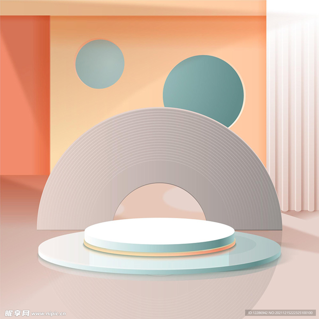 c4d电商产品展台背景