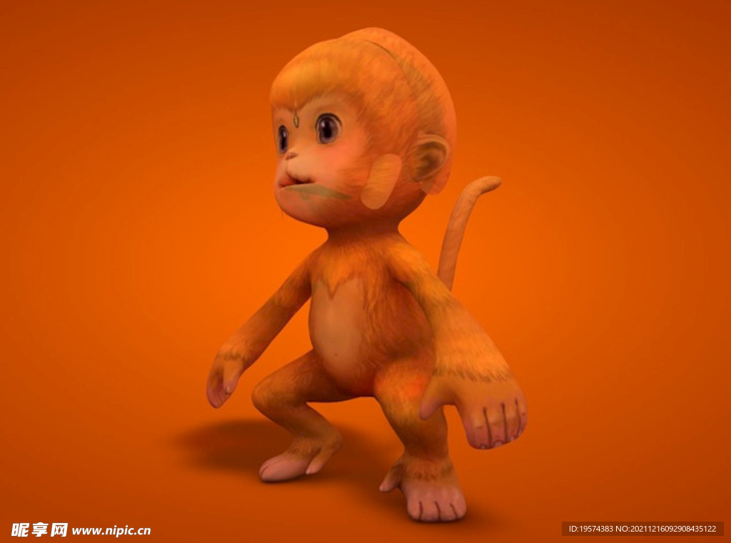 C4D模型卡通小猴子