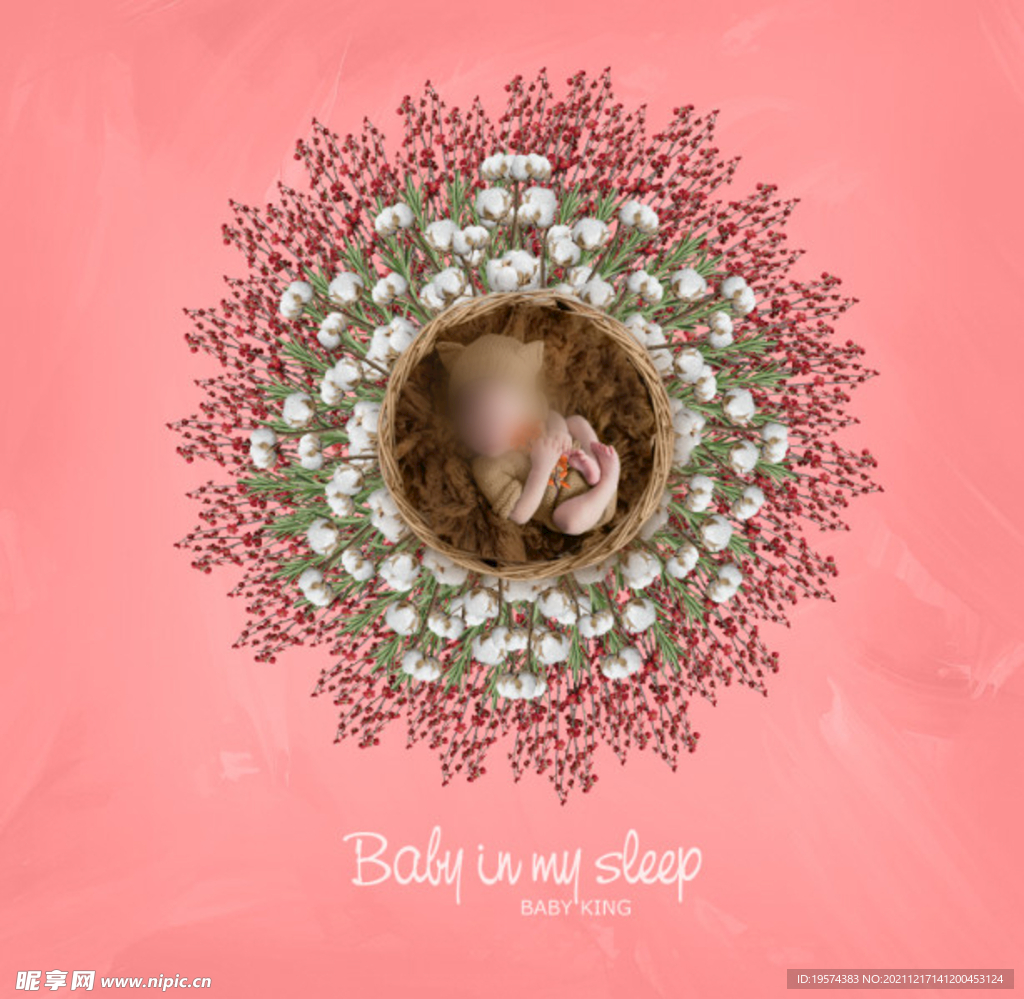 新生儿宝宝合成背景