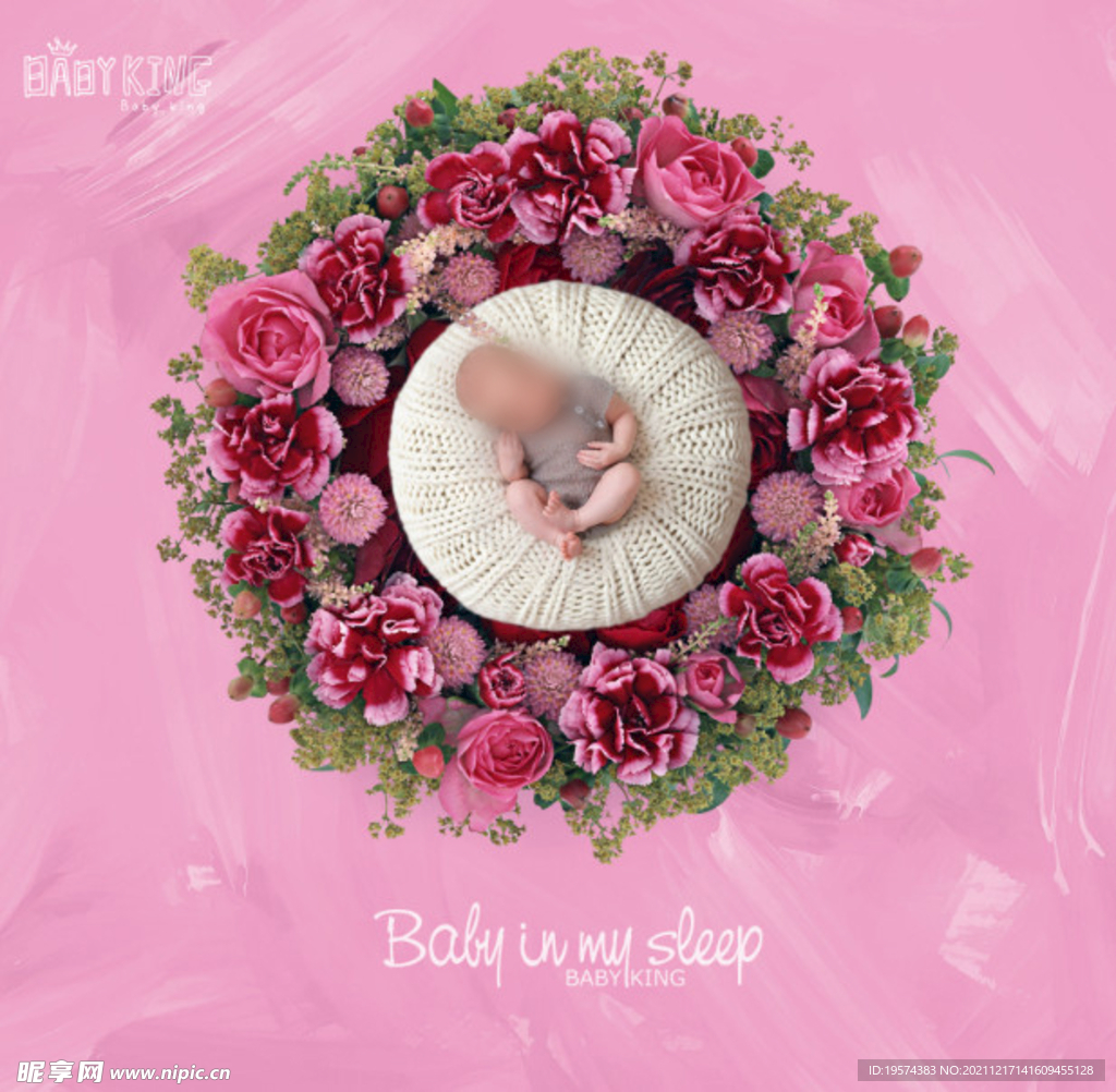 新生儿宝宝合成背景