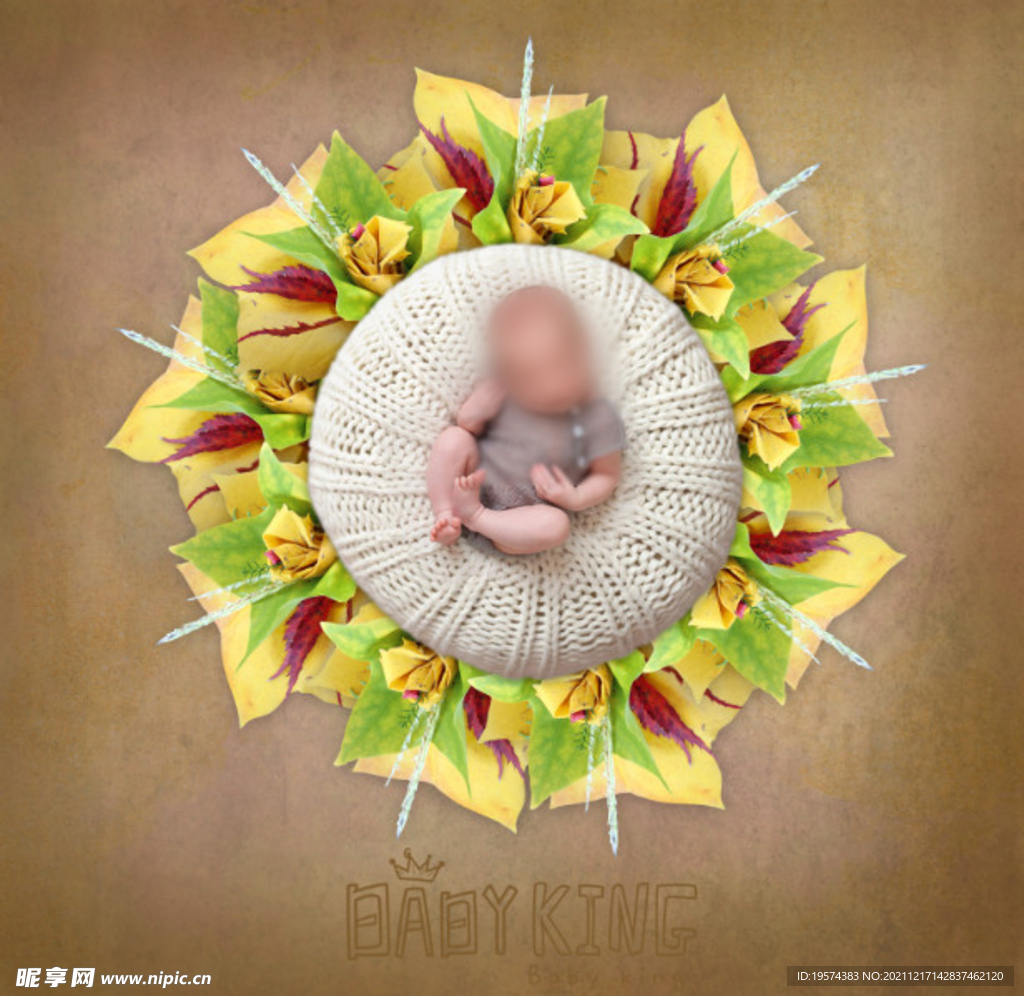 新生儿宝宝合成背景