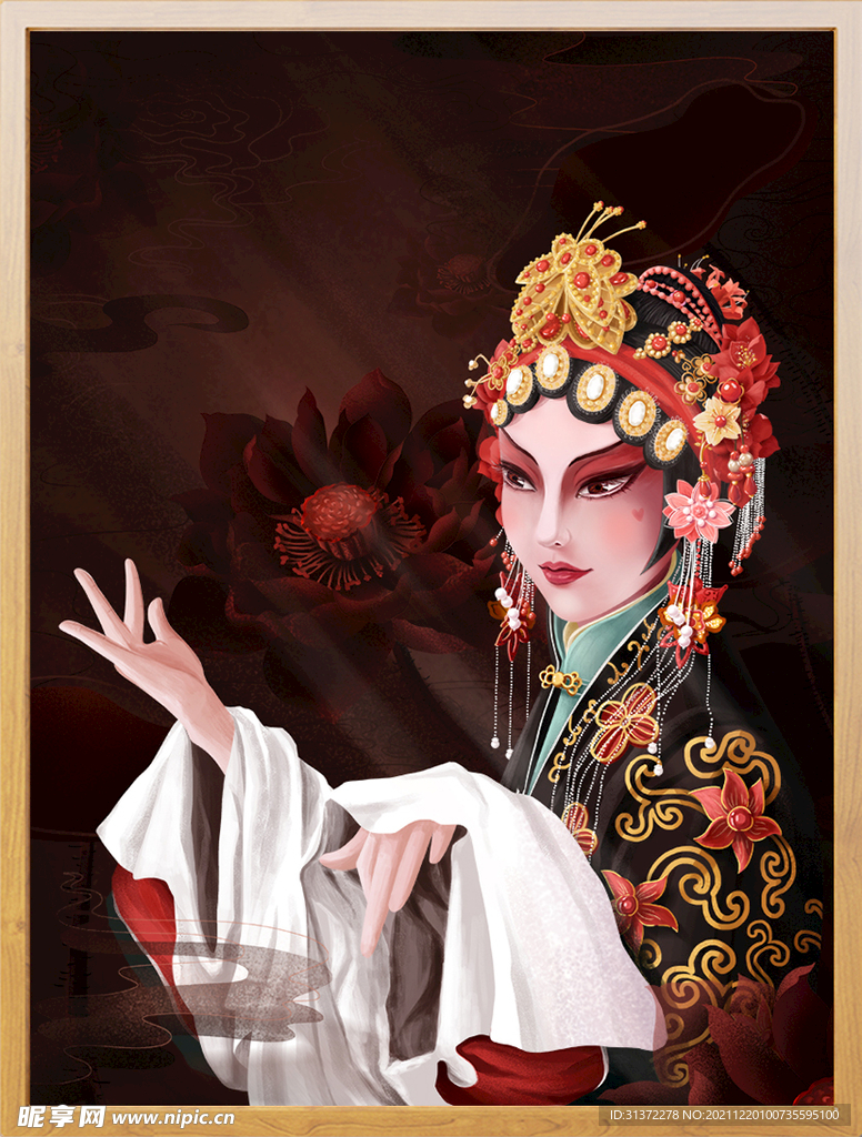 国潮风脸谱招牌图片 