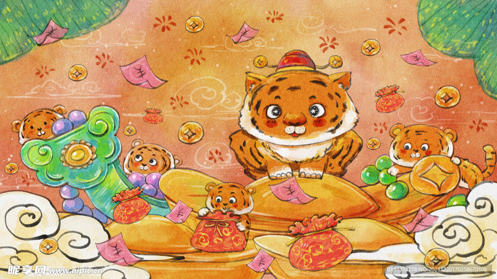 虎年国潮海报图片