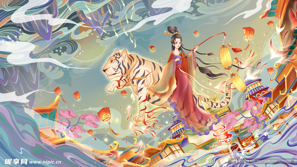 虎年国潮海报图片