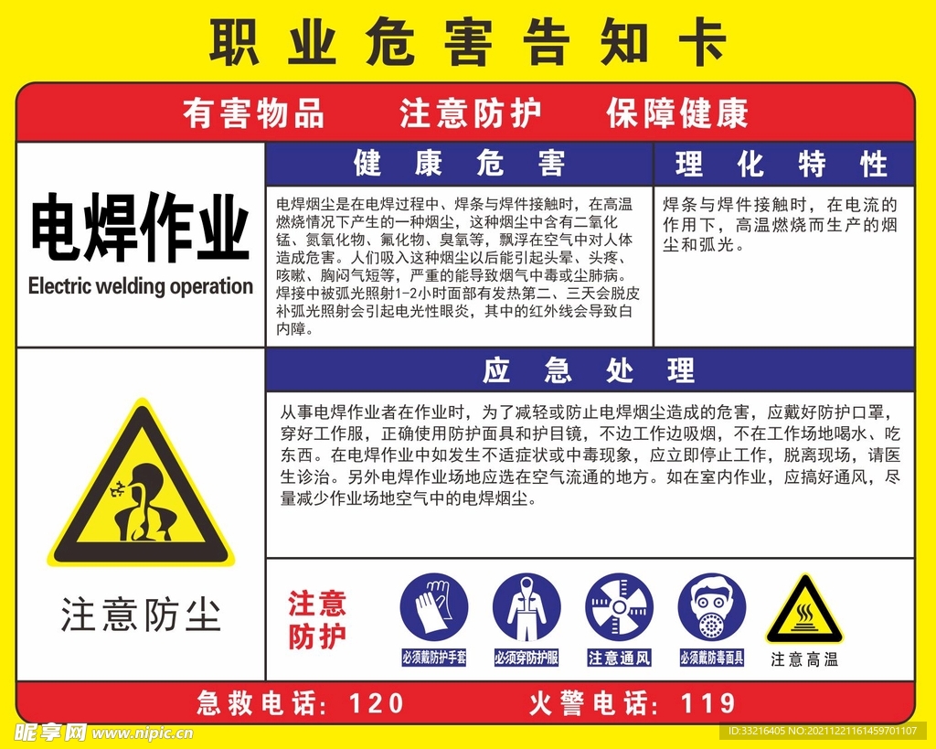 职业危害告知卡