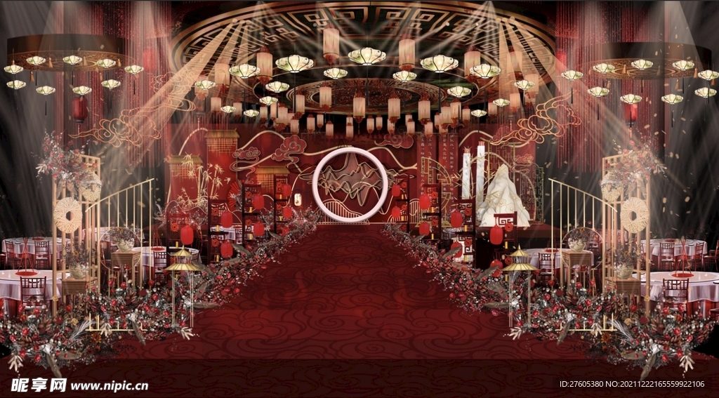 中式婚礼效果图