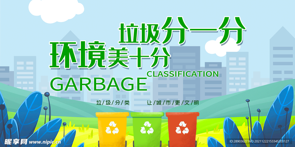 垃圾分类展板