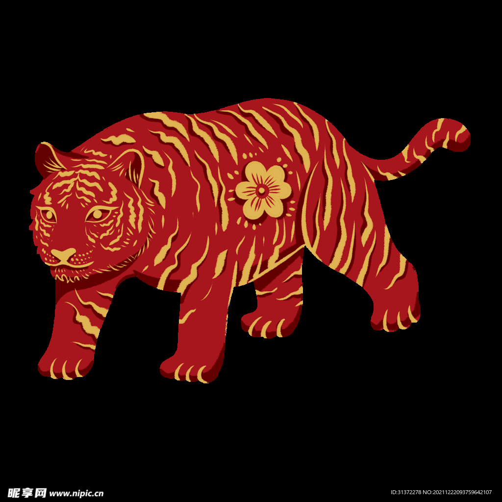   虎年剪纸图片 