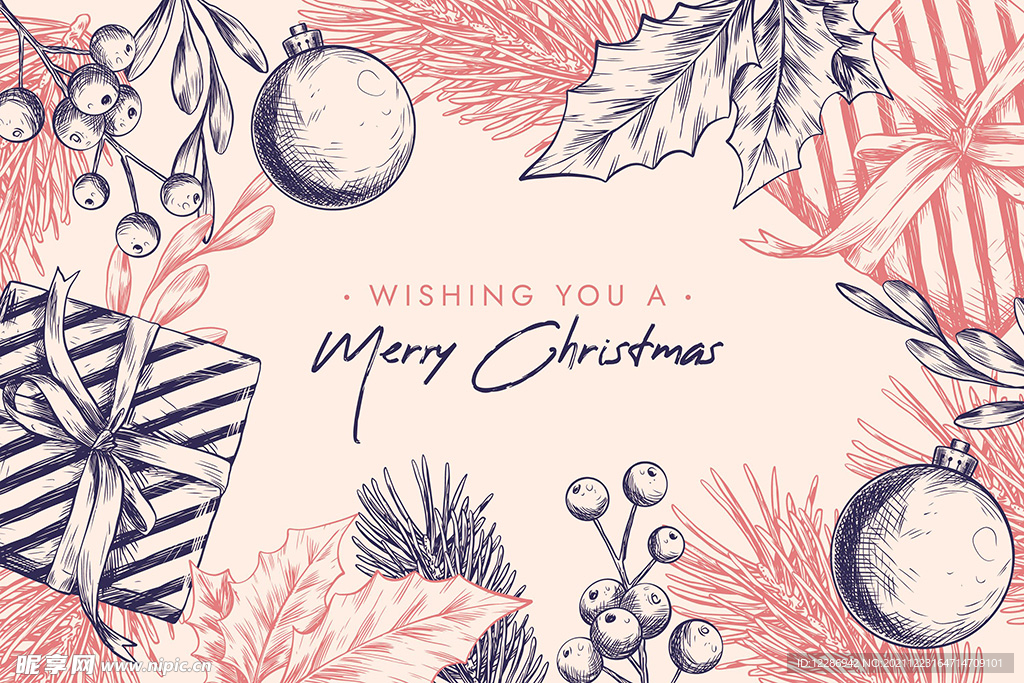 复古圣诞节海报