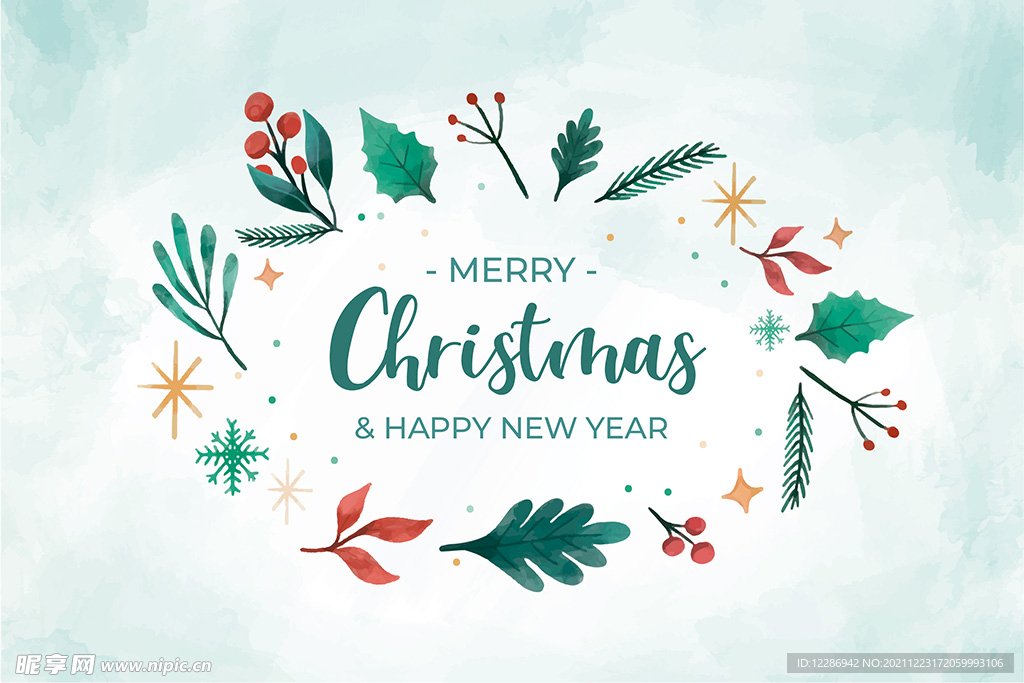 圣诞节植物元素