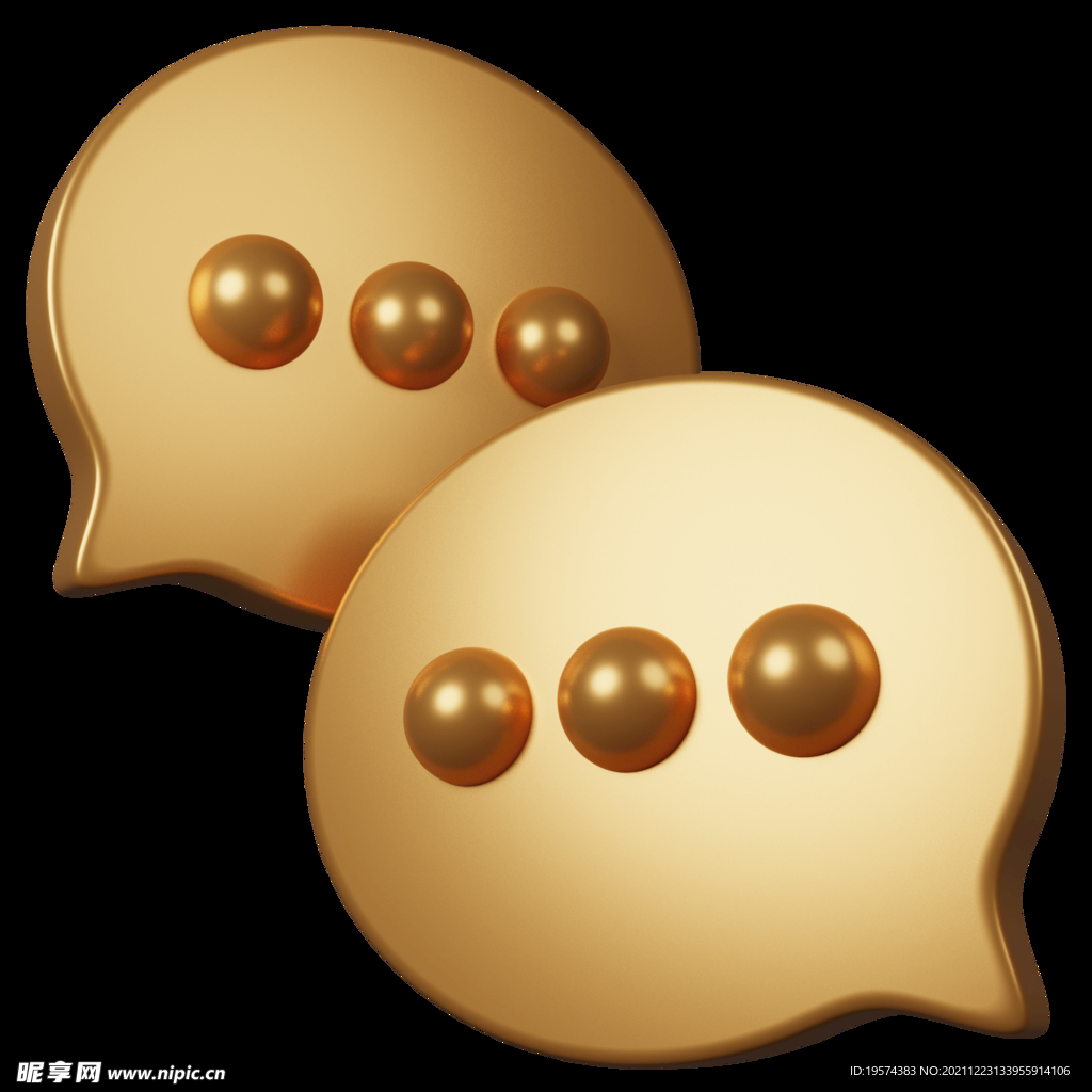 金色对话框消息信息