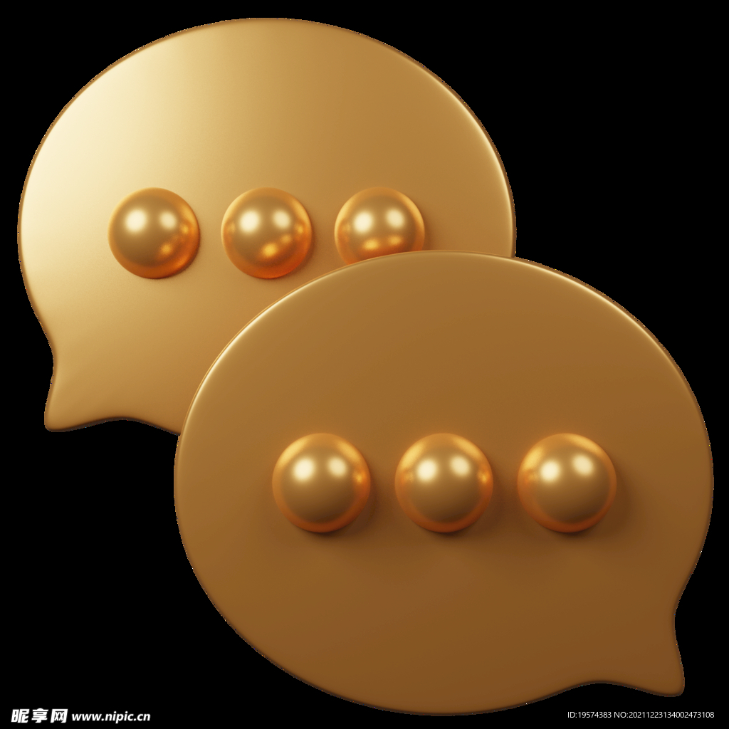 金色对话框消息信息