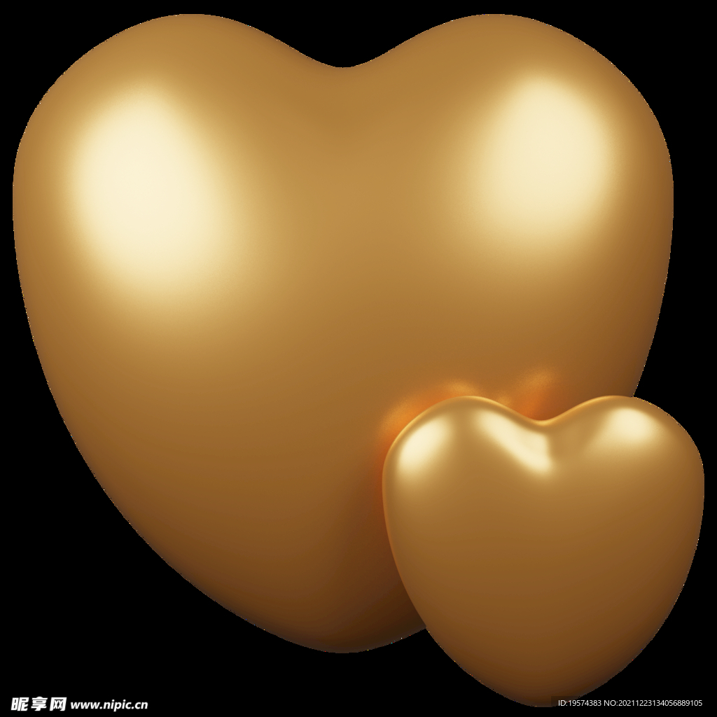 黄金色爱心