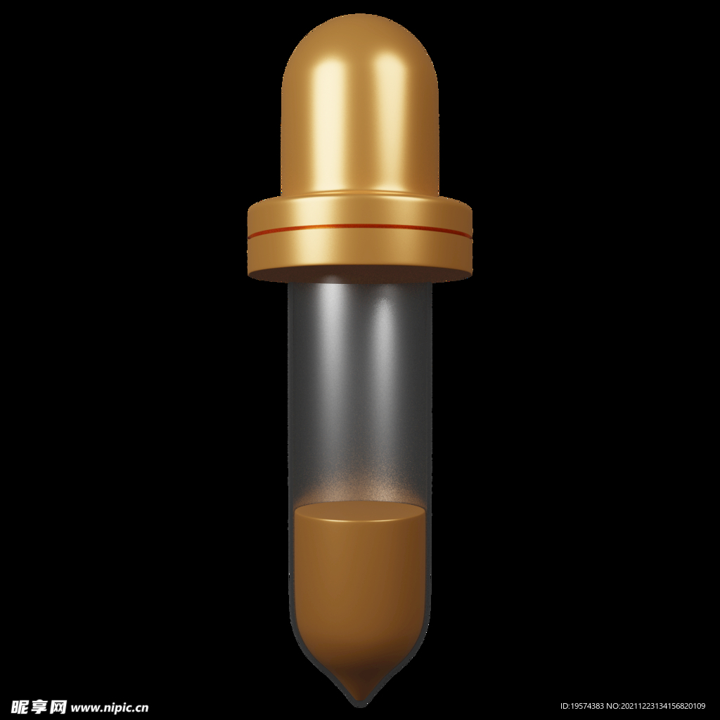 滴管试管试验金色