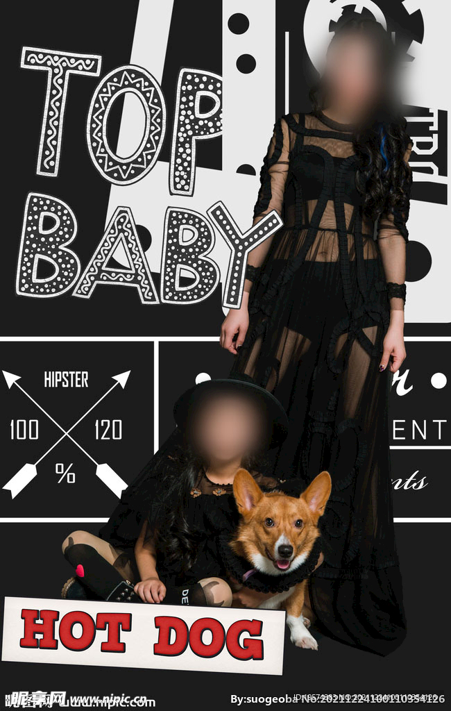 儿童写真相册字体文字排版杂志风