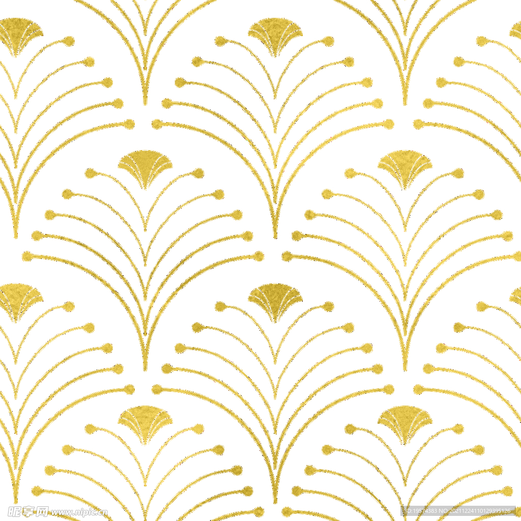 金色抽象线条图案奢华大气