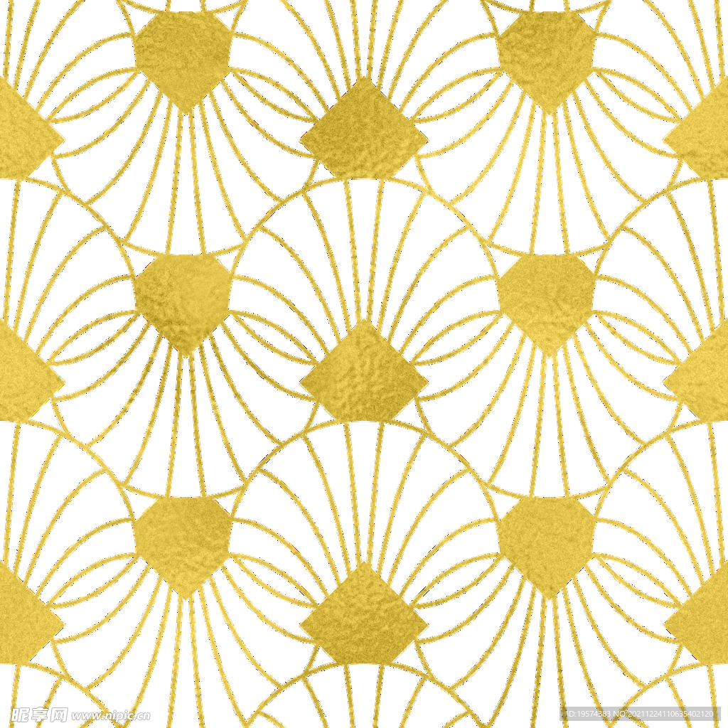 金色抽象线条图案奢华大气