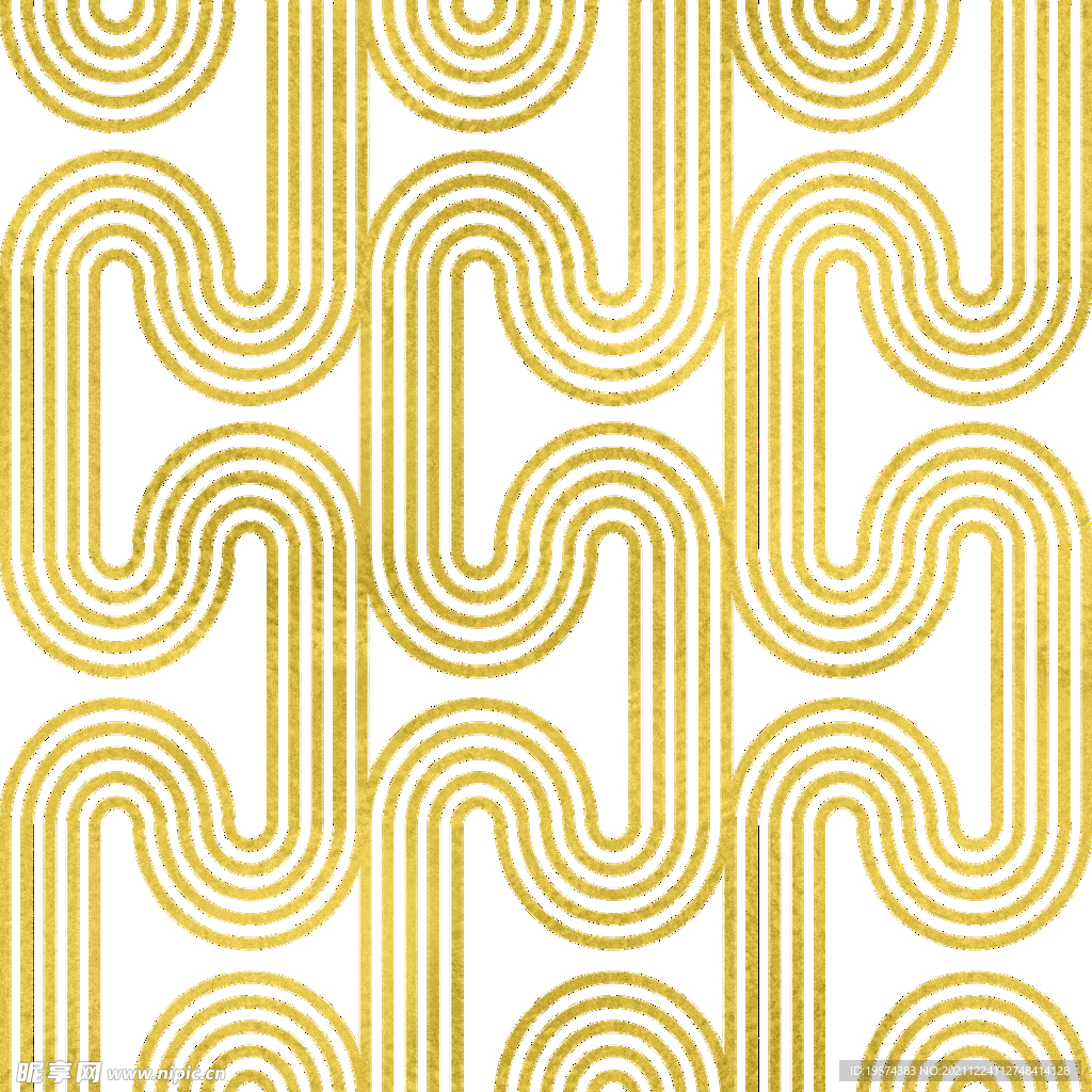 金色抽象线条图案奢华大气