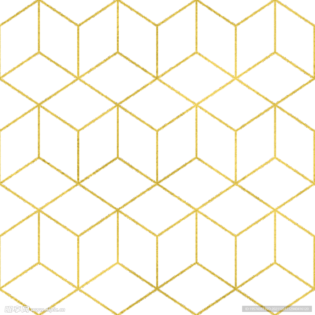 金色抽象线条图案奢华大气