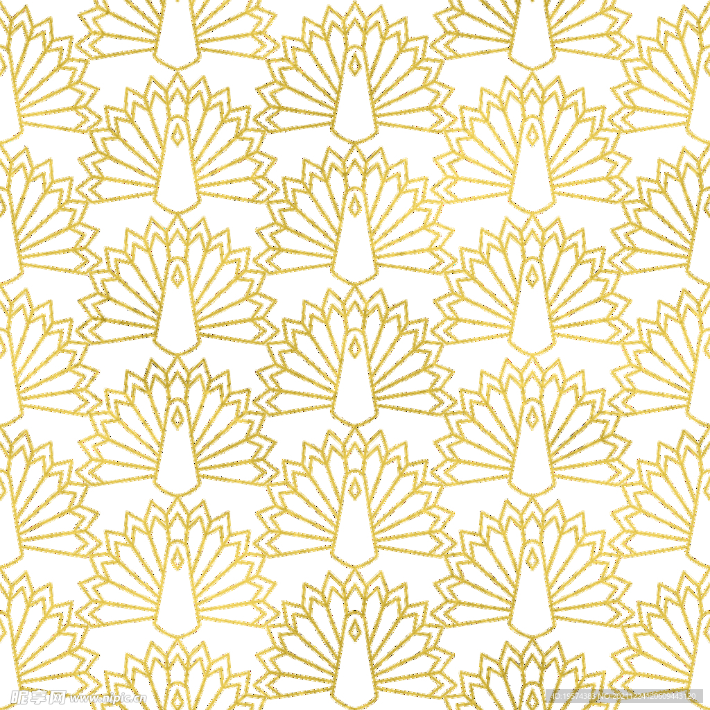 金色抽象线条图案奢华大气