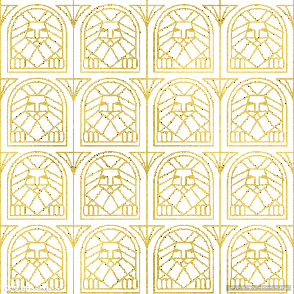 金色抽象线条图案奢华大气