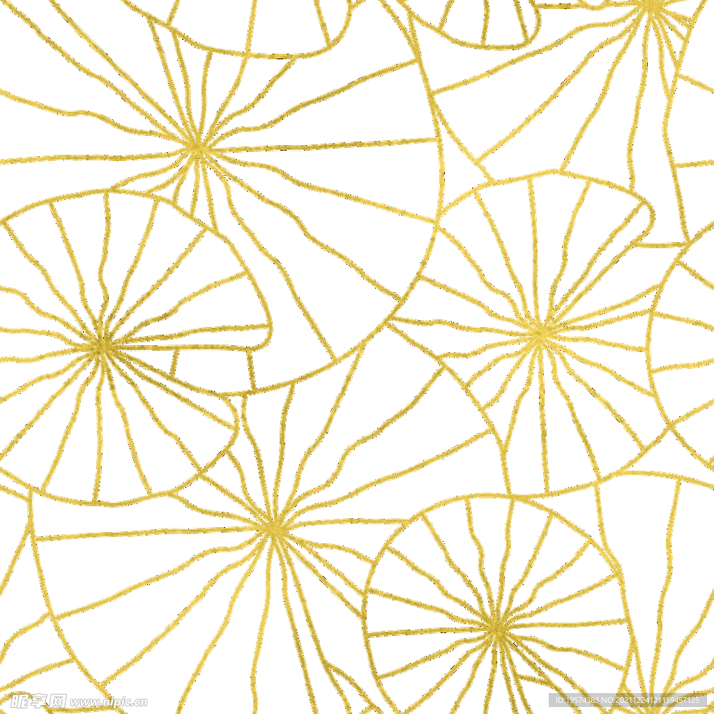 金色抽象线条图案奢华大气