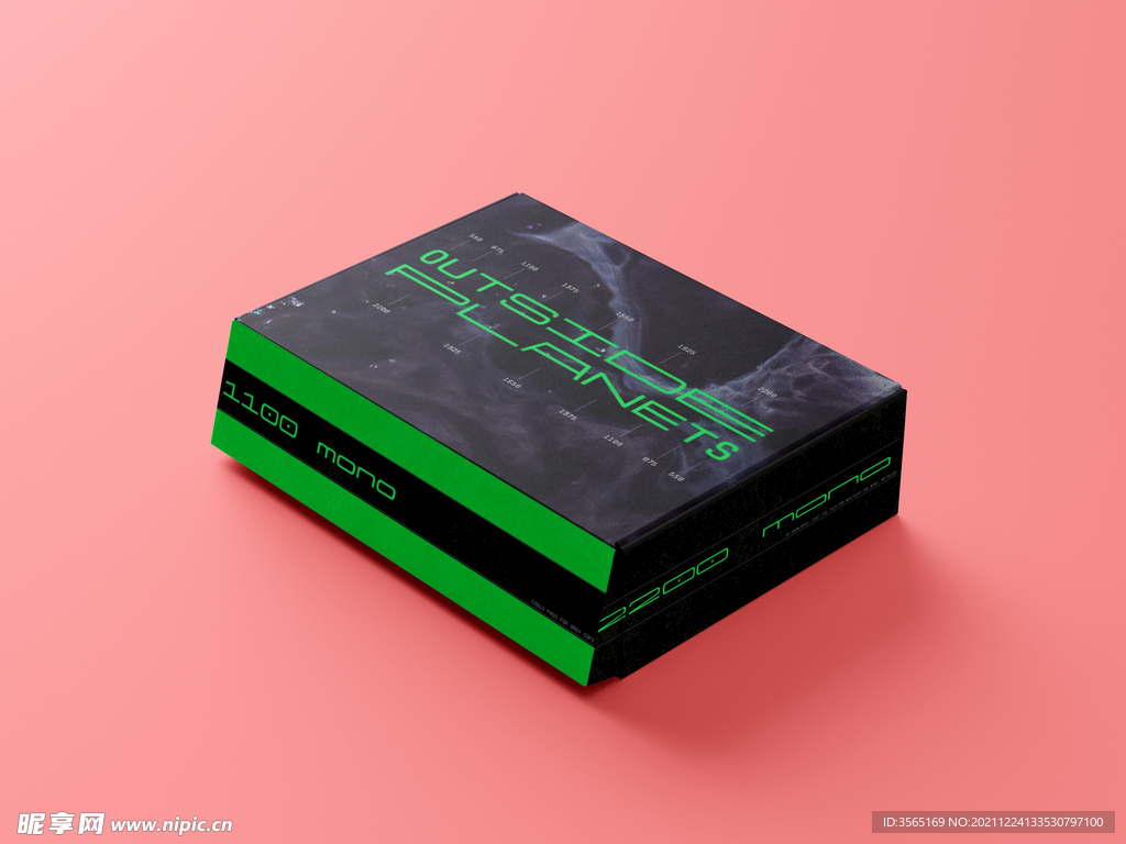 翻盖飞机盒纸盒PSD样机