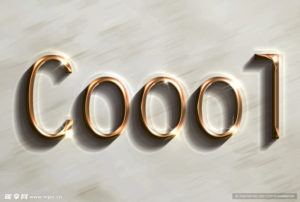 写实质感黄金金属特效字样机