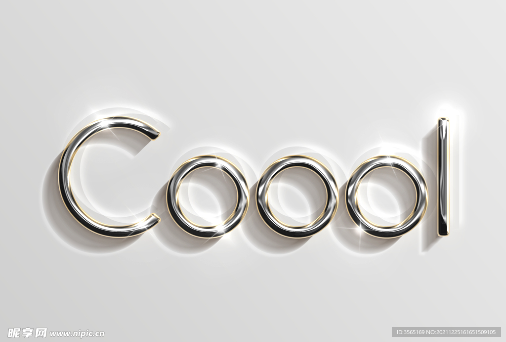 写实质感黄金金属特效字样机