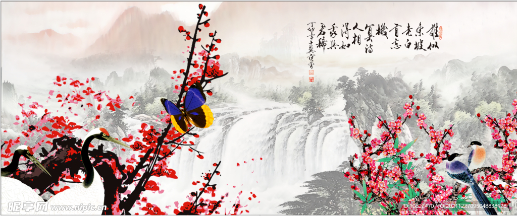 水墨山水背景