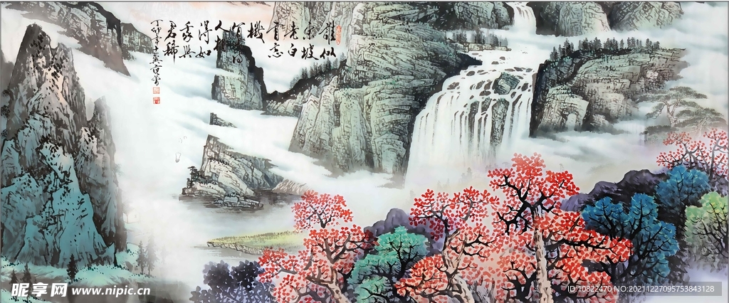 水墨山水背景