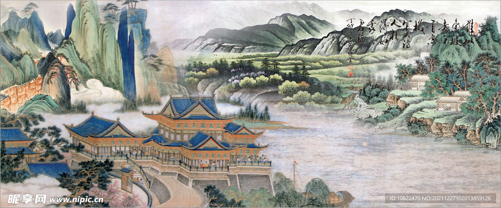 水墨山水背景